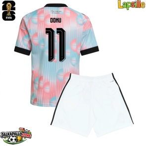 Belgia Jeremy Doku #11 Vieraspaita Lapsille MM-kisat 2026 Lyhythihainen (+ shortsit)